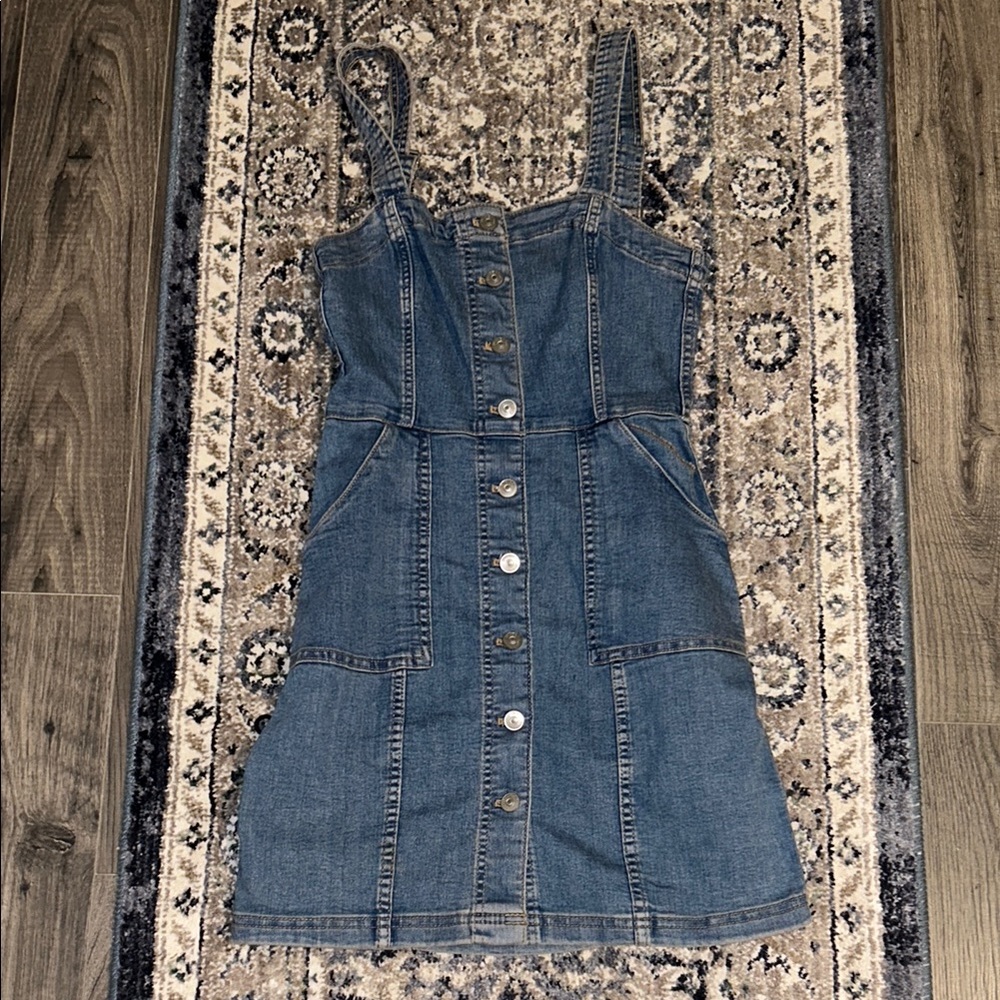 Denim Button-Down Dress